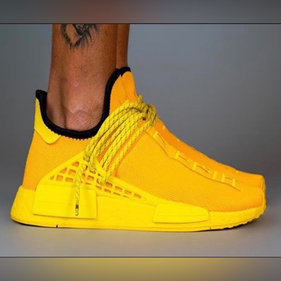 NWT Adidas Pharrell X NMD Human Race, yellow Men’s shoes - Picture 2 of 11